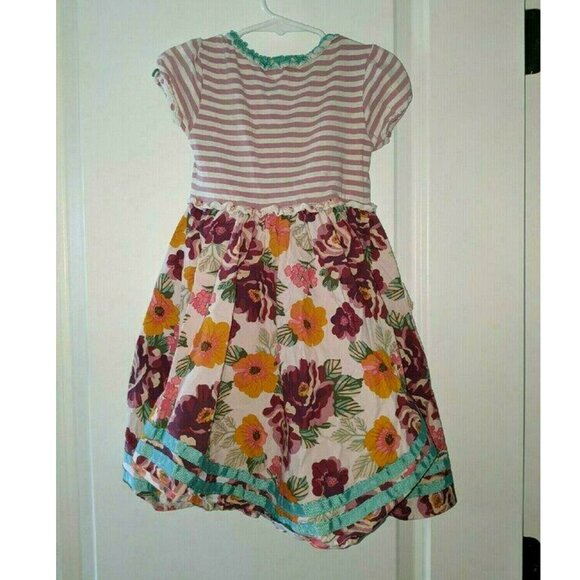 Matilda Jane Toddler Mid Length Knee Midi Floral Pocket Fit & Flare Print Dress - Picture 2 of 4